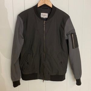Goodfellow gray on gray bomber jacket mens size M